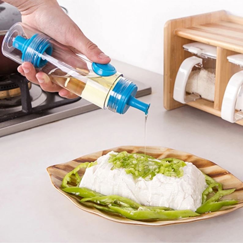 2 in 1 Olive Oil Brush Dispenser Pourer Decanter Bottles Can Container Cooking Pastry Tools Kitchen Accessories
