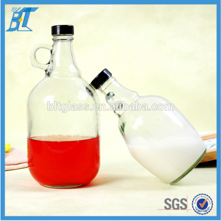 2 liter 3L glass vintage bottles spirit bottles for wine with plastic screw cap supplier China