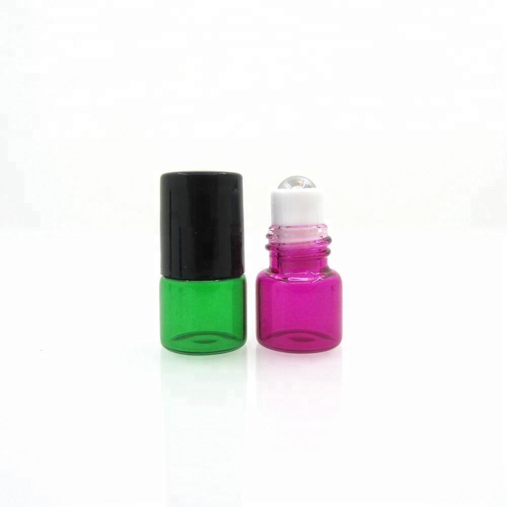 2 ml 1ml colorful Glass Roll-On Bottles Essential Oil Perfume Glass Roller Ball 2cc rollon Essential Oil Liquid bottle