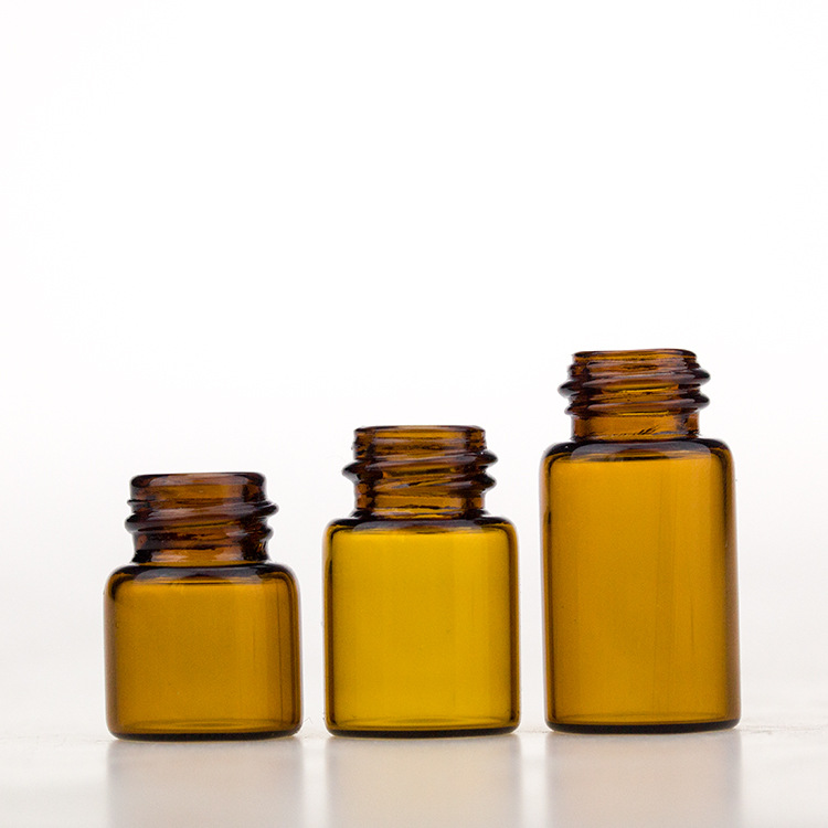 2 ml Amber Glass Vials Bottles with Orifice Reducers