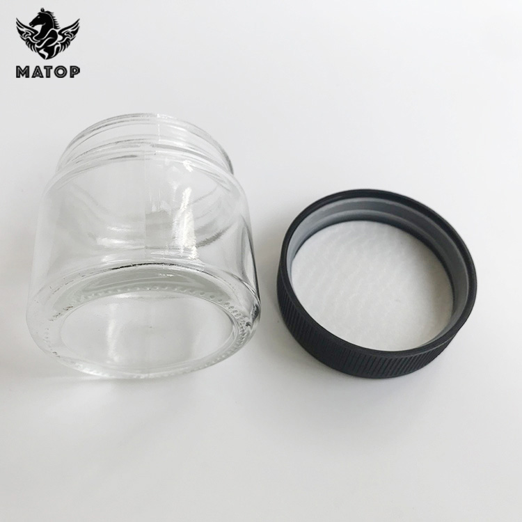 2 ounce 4 ounce 8 ounce glass herb storage jars with Child Proof lid