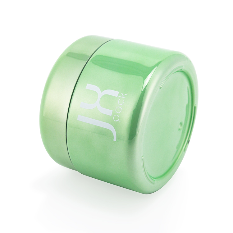 2 ounce 4 ounce electroplate green wide mouth airtight childproof lid weed storage glass container jars with CR cap