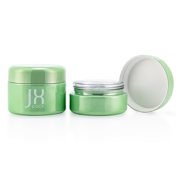 2 ounce 4 ounce electroplate green wide mouth airtight childproof lid weed storage glass container jars with CR cap