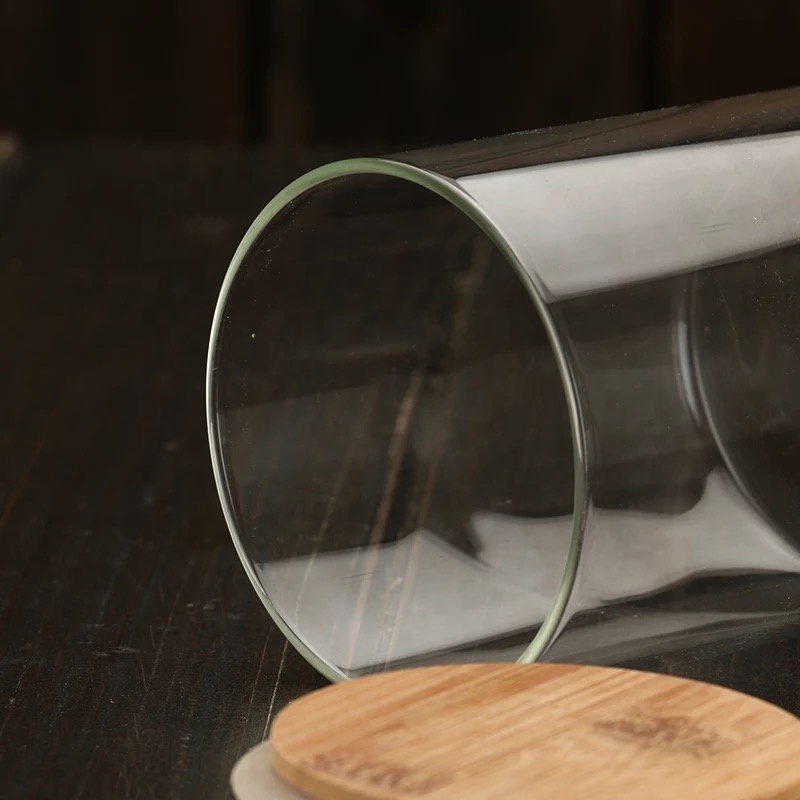 2 oz 4 oz 8 oz 10 oz 12 oz 14 oz 16 oz borosilicate glass storage jar bamboo glass cosmetic container with bamboo lid storage-63