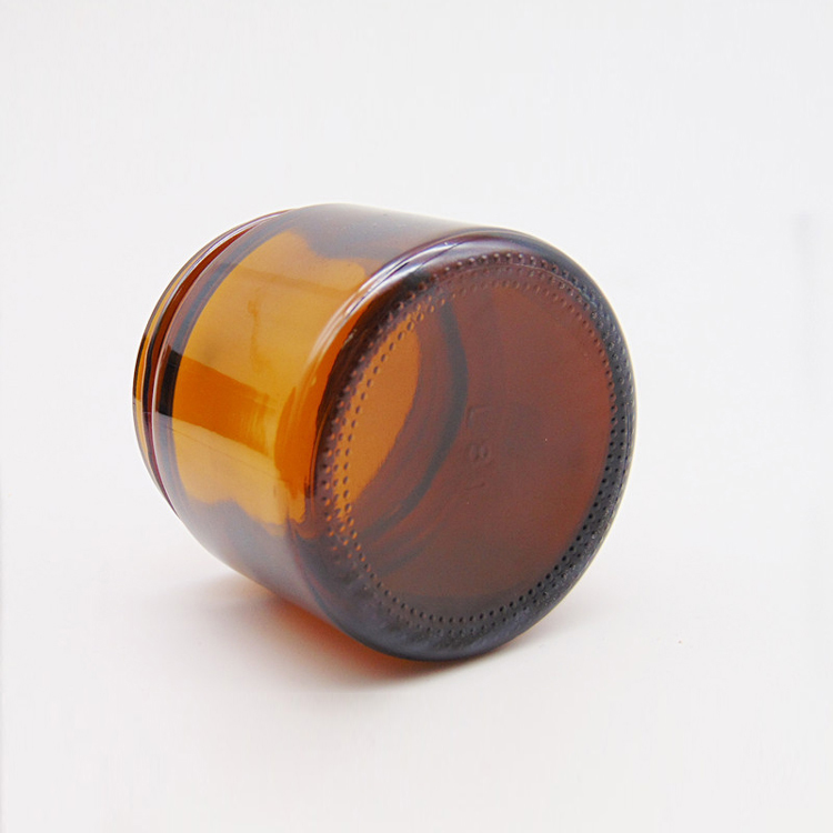 2 oz 4 oz 8 oz Amber Candle Straight Sided Glass Jars with Black Lids