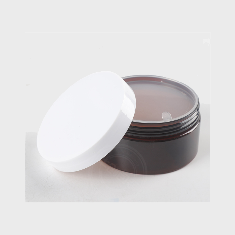 2 oz 4 oz 8 oz Plastic Jars Clear PET Straight Sided Jars w/ Lined Aluminum Caps Black Smooth Lined Caps 12 oz 16 oz for cbd