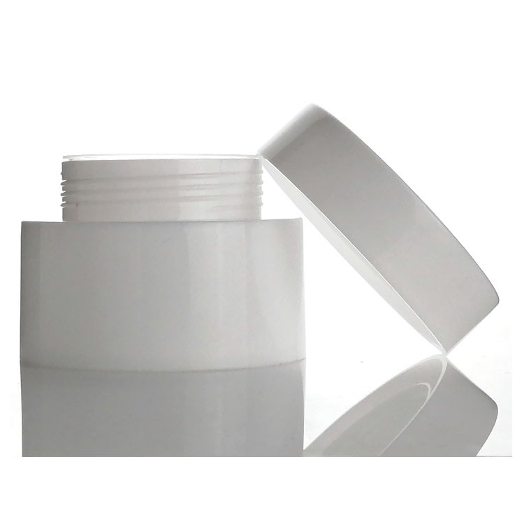 2 oz 4 oz 8 oz boston round cosmetic bottle white glass pump bottle