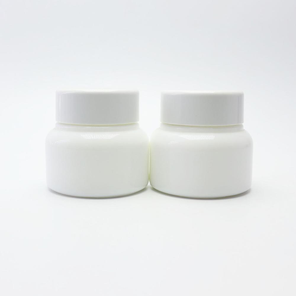 2 oz 50ml white porcelain color glass cream jars with plastic lid for body cream RJ-36T