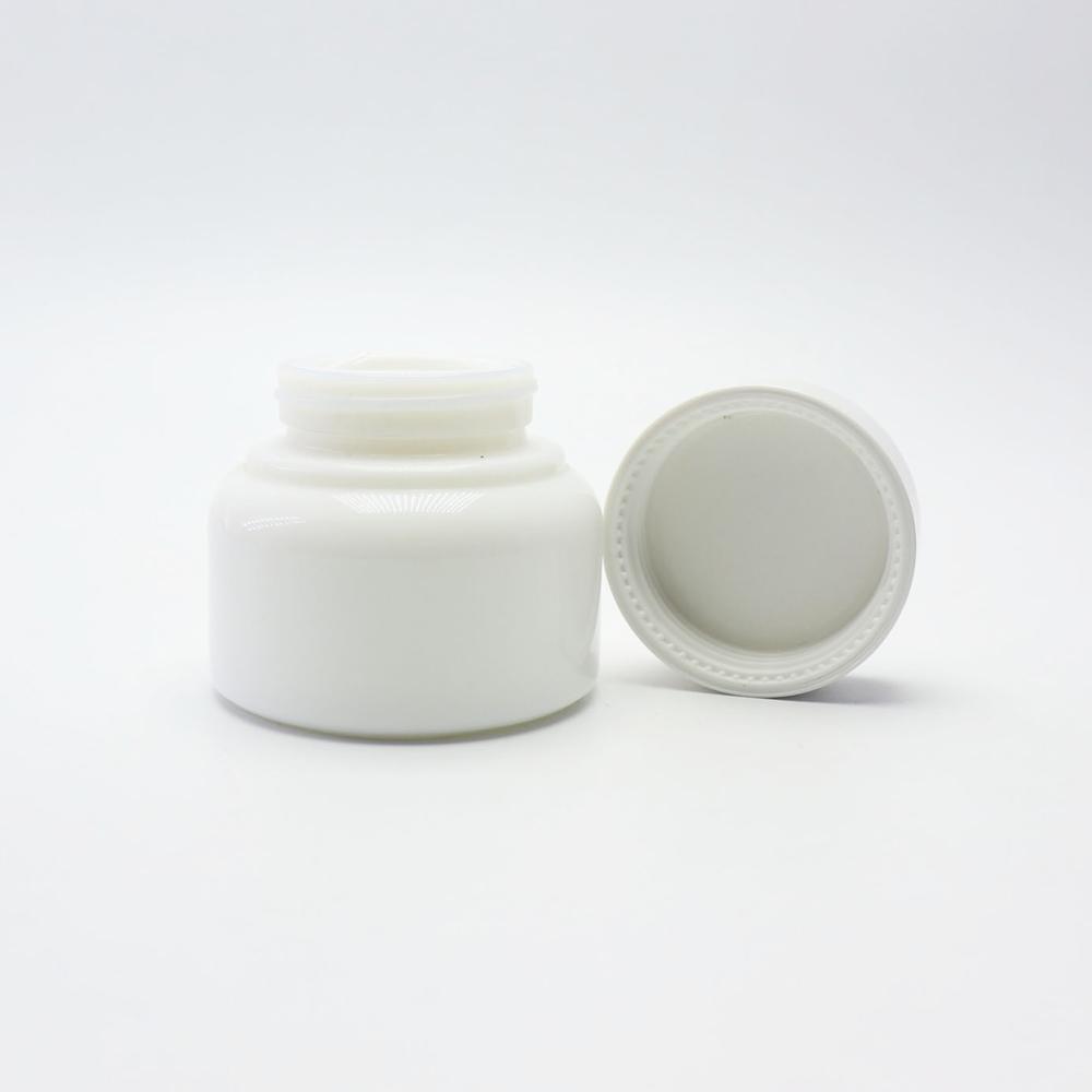 2 oz 50ml white porcelain color glass cream jars with plastic lid for body cream RJ-36T
