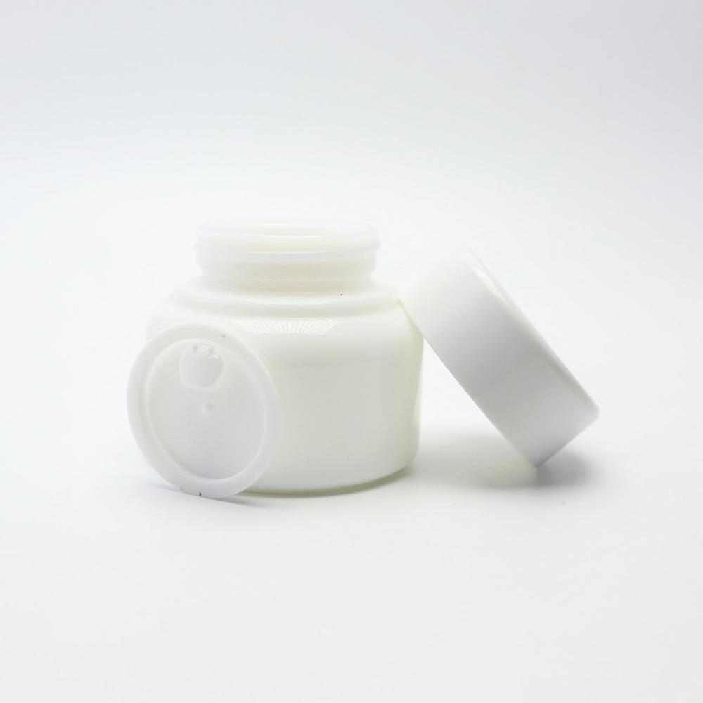2 oz 50ml white porcelain color glass cream jars with plastic lid for body cream RJ-36T