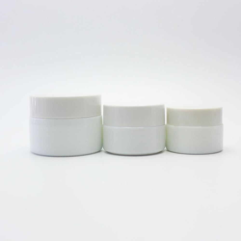 2 oz 50ml white porcelain color glass cream jars with plastic lid for body cream RJ-36T