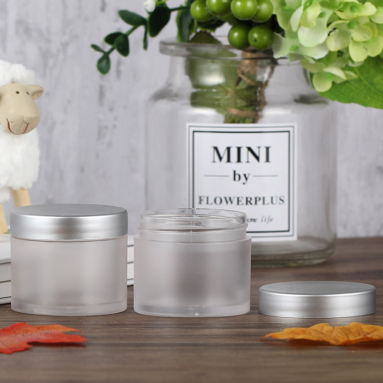 2 oz 60 ML Round Matte Plastic Container Jars with Silver Lids for Travel Storage Makeup Cosmetic Lotion Scrubs Cream Powder