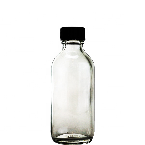 2 oz / 60 ml Boston Round Glass Bottle with Glass Eye Dropper for essential oils