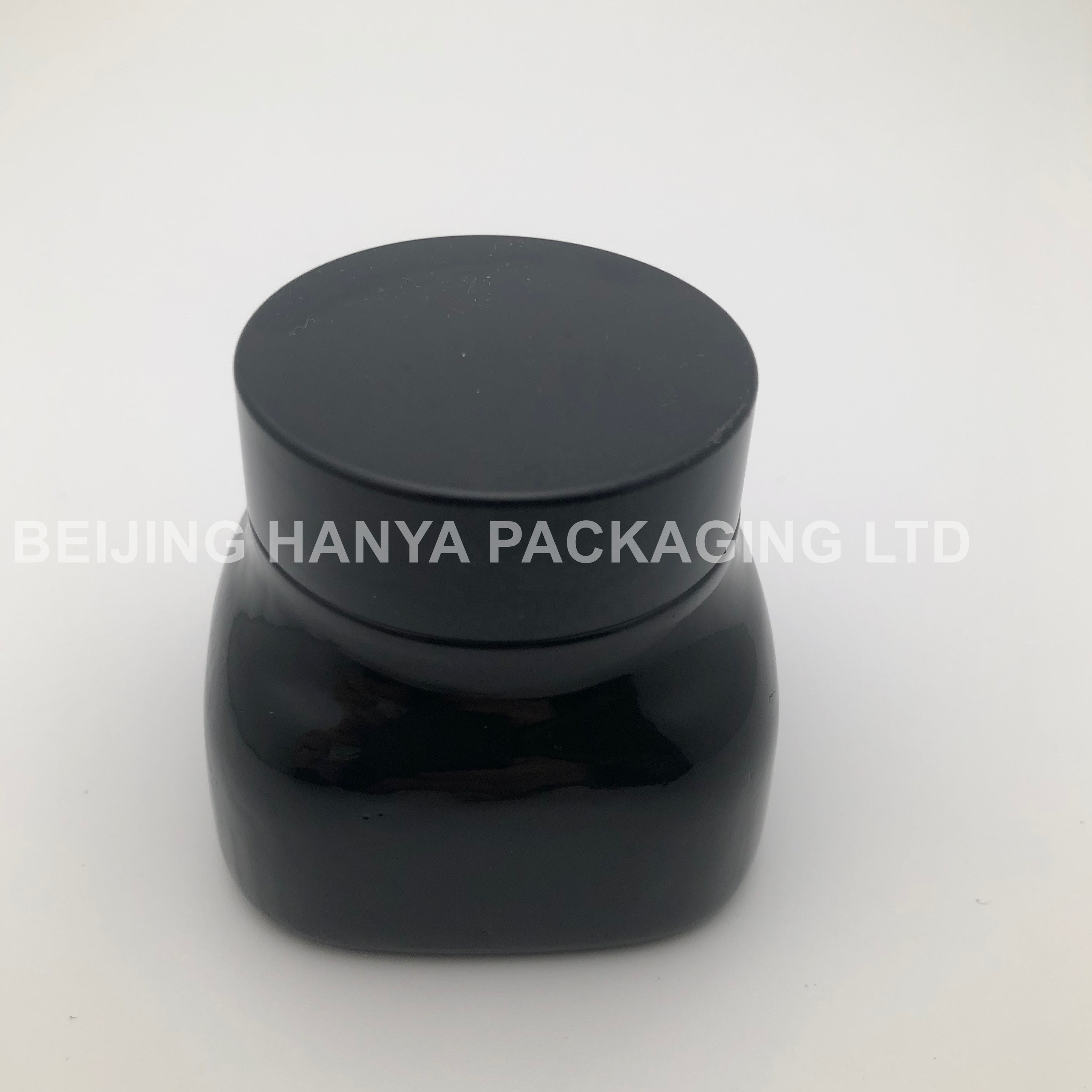 2 oz Black Glass Luxury Cosmetic Jar Wholesale
