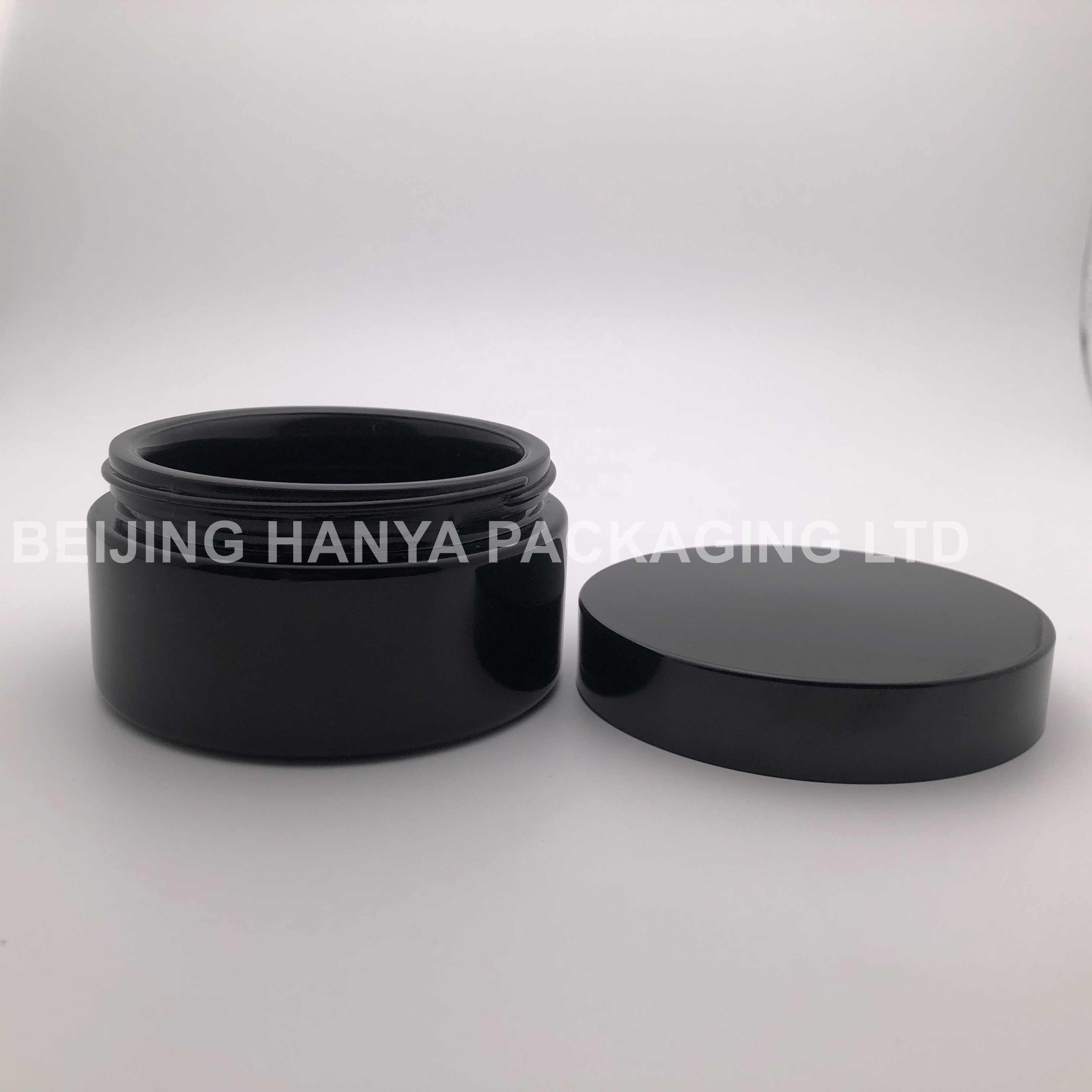 2 oz Black Glass Luxury Cosmetic Jar Wholesale