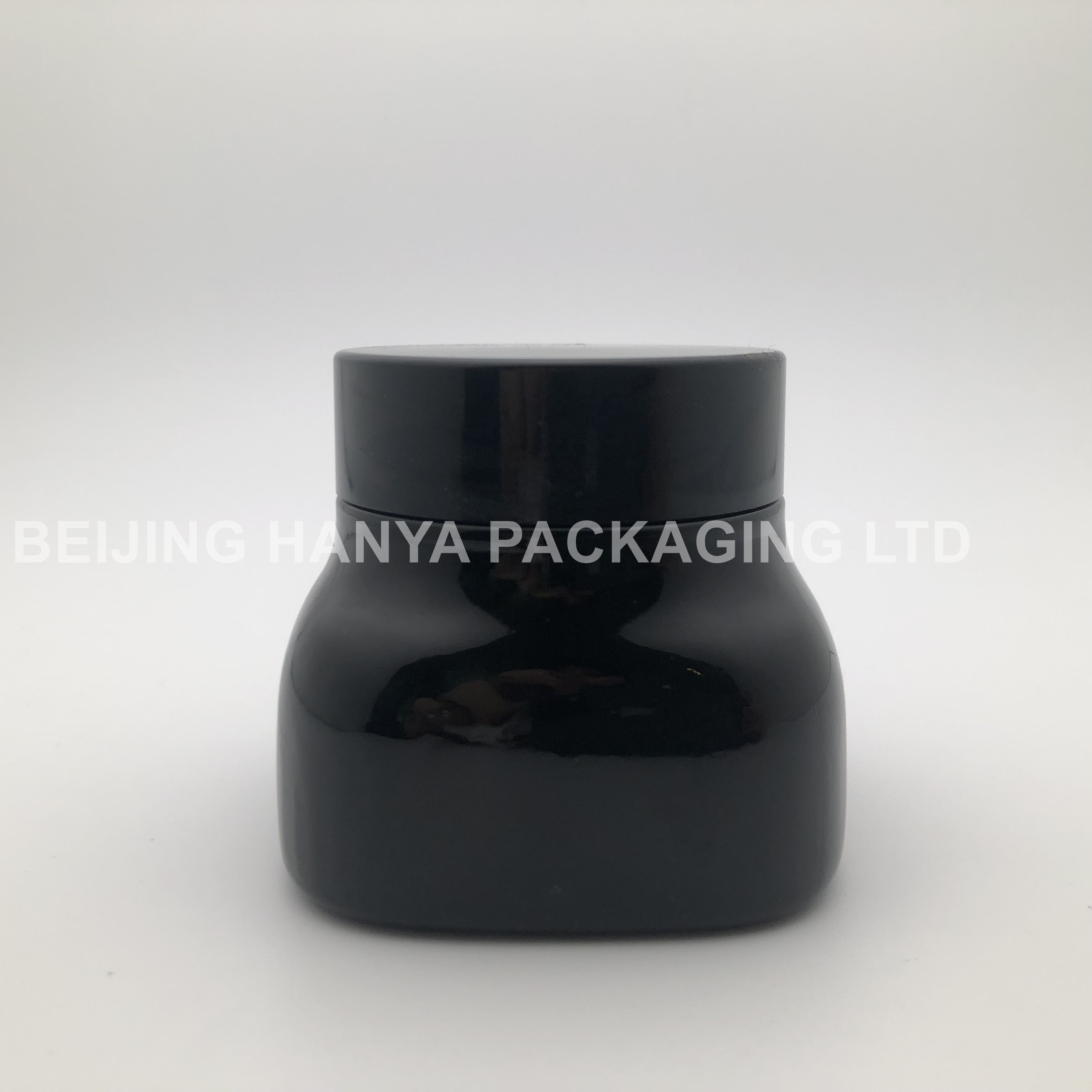 2 oz Black Glass Luxury Cosmetic Jar Wholesale
