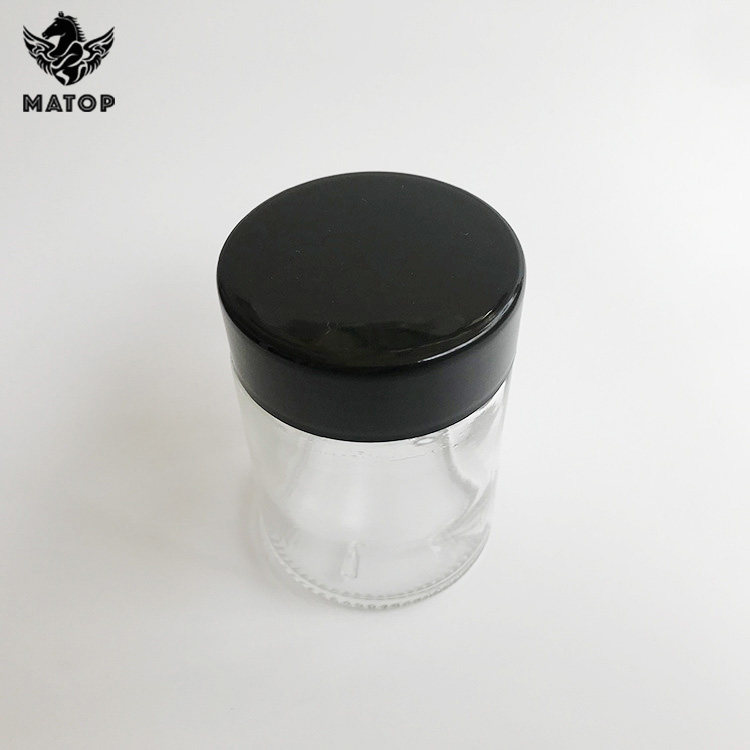 2 oz Child proof glass jar straight cbd flower storage weed wholesale glass jars