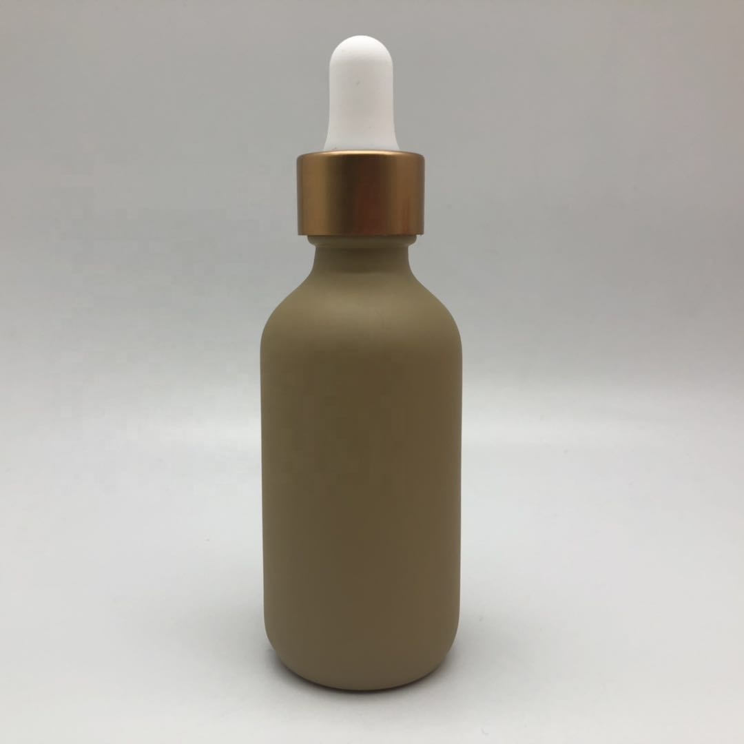 2 oz Red Glass Dropper Bottle 60ml Matt Color Painted Glass Bottle