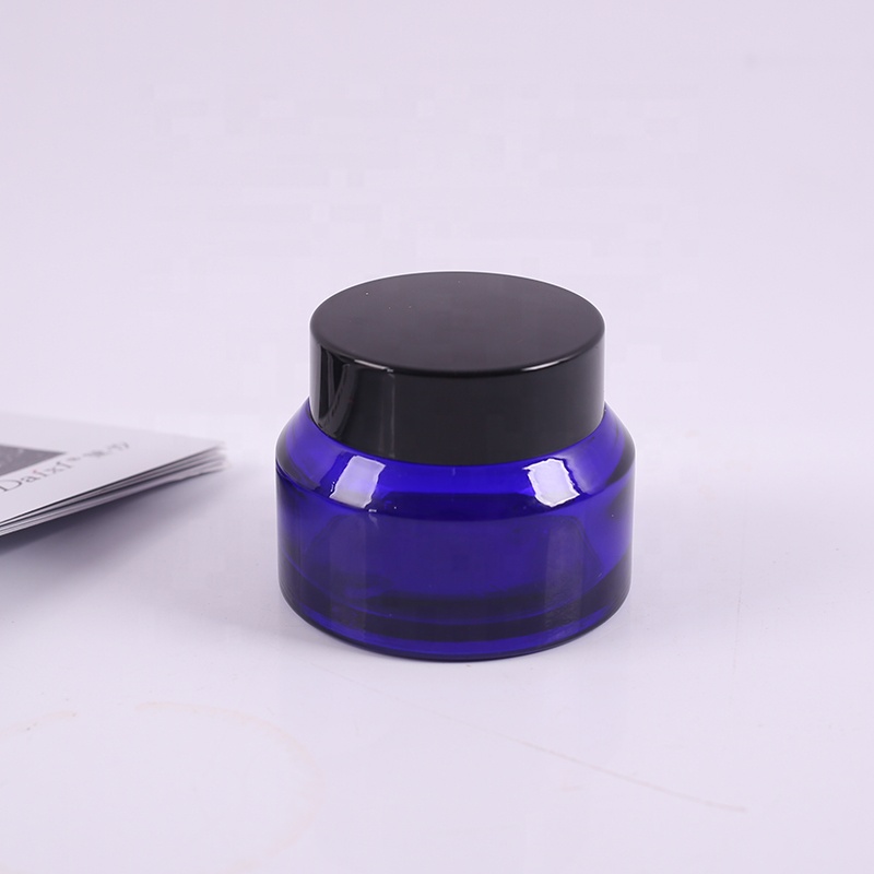 2 oz Translucent Brown Refillable Cosmetic Cream Containers Amber Glass Jar for Body Scrub envase cosmetico vidrio