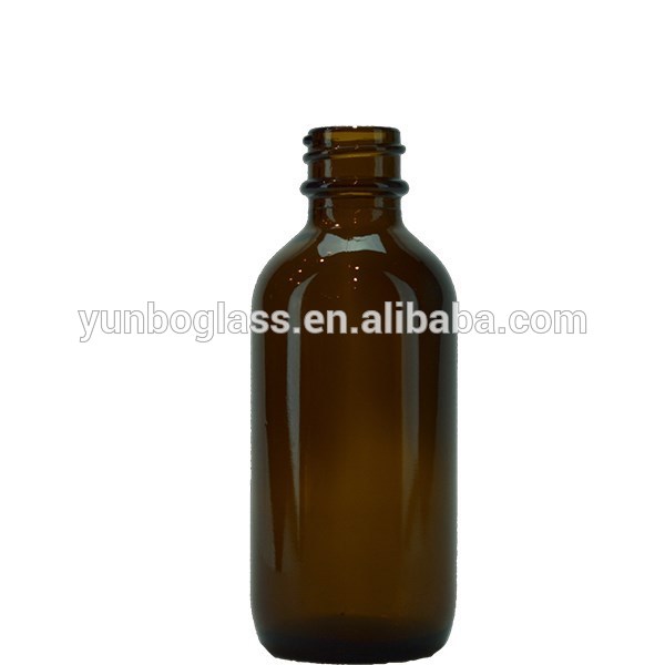 2 oz amber tincture essential oil glass bottle with black dropper wholesale