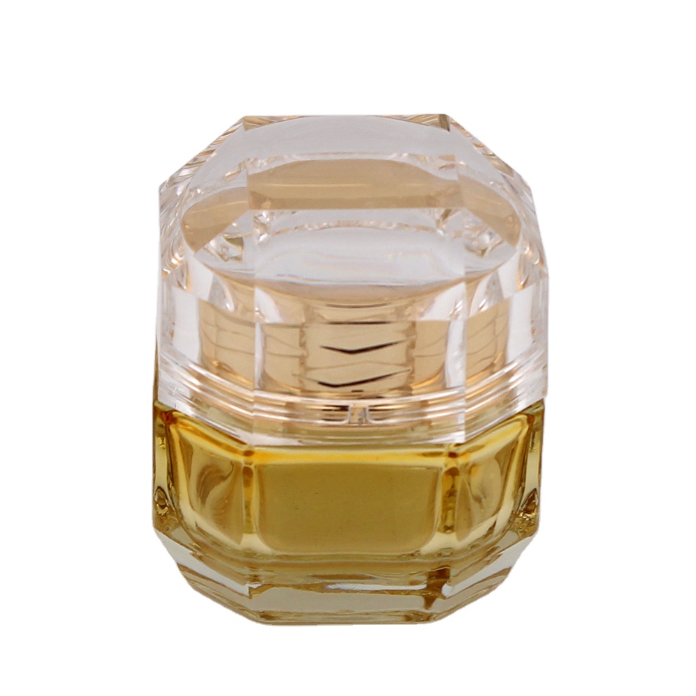 2 oz beautiful luxury amber glass cosmetic jar