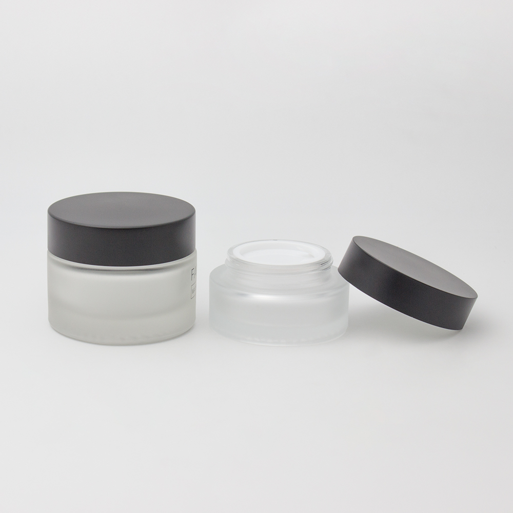 2 oz luxury custom cosmetic glass cream jar 50ml