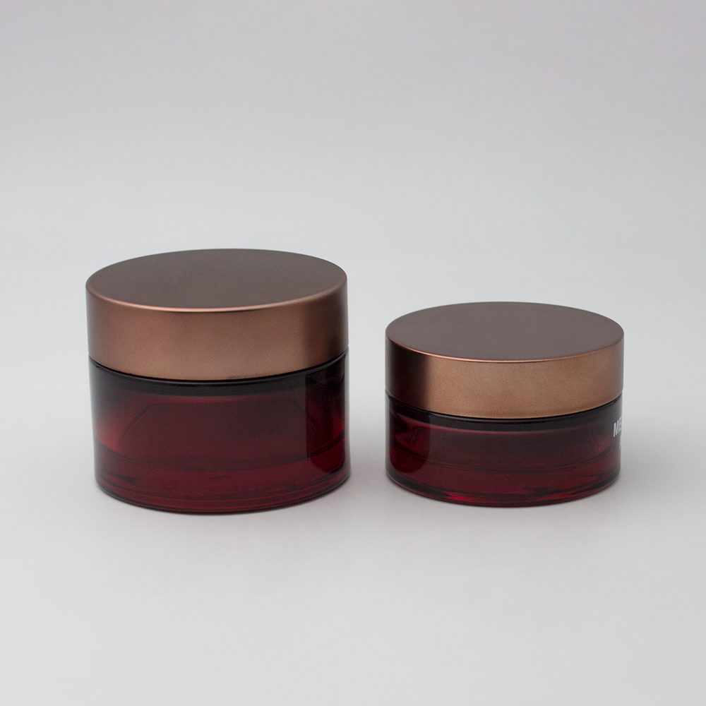 2 oz luxury custom cosmetic glass cream jar 50ml