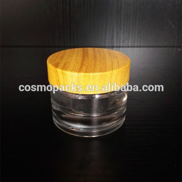 2 oz mason jars clear cosmetic cream glass jar with black screw on lid