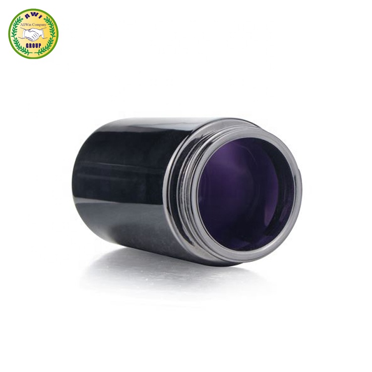 2 oz uv glass bakelite top jars uv glass jar dark violet