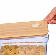 2 pcs plastic kitchen storage with the silicone seal and air-release valve