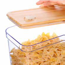 2 pcs plastic kitchen storage with the silicone seal and air-release valve