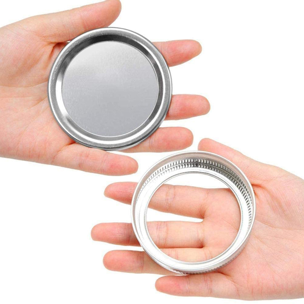 20/24Pcs Mason Jar Lids for Regular Mouth Mason Cannings Leakproof Storage Kitchen Anti Rust Cover Split-Type Bottle 70/86Mm