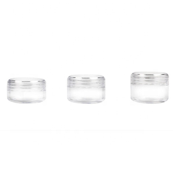 20/25/30g Empty Plastic Cosmetic Samples Container Cream Small Clear Pot Jars with Lid for Make Up, Eye Shadow, Nails,Jewelry