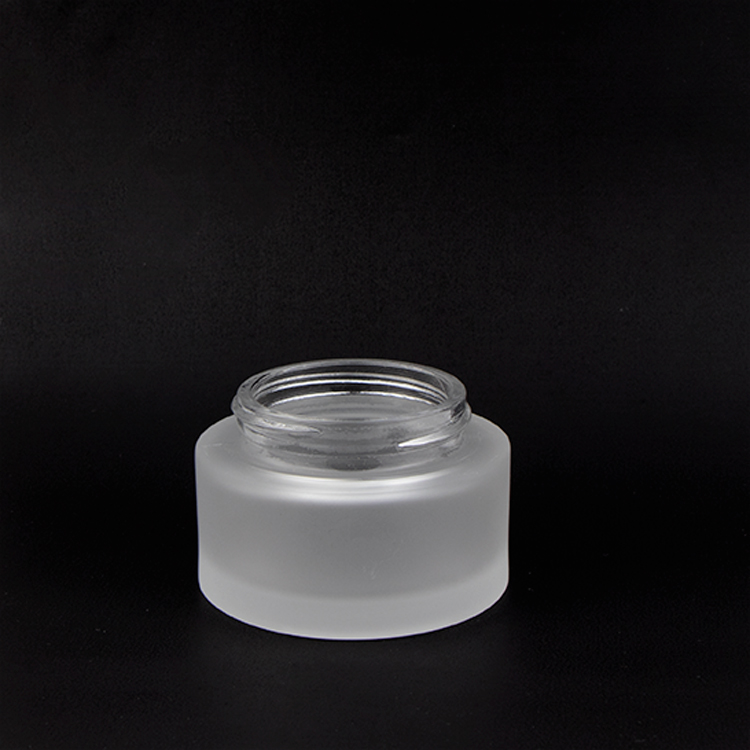 20 30 50 100 ml Round Bamboo lid Clear Frosted Empty Lotion container 100g Cosmetic Cream Glass Jars for skincare products