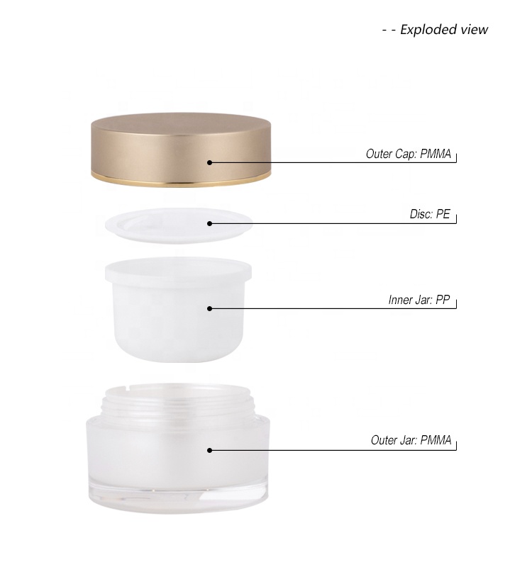 20/30/50ML round cosmetic jar plastic