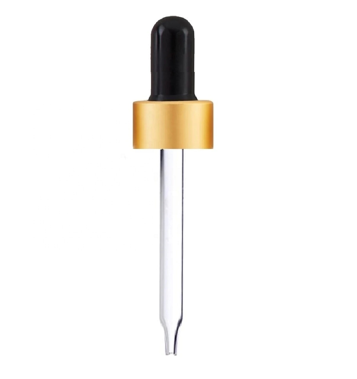 20-400 metal white black gold silver glass calibrated eye dropper for euro essential oil bottles