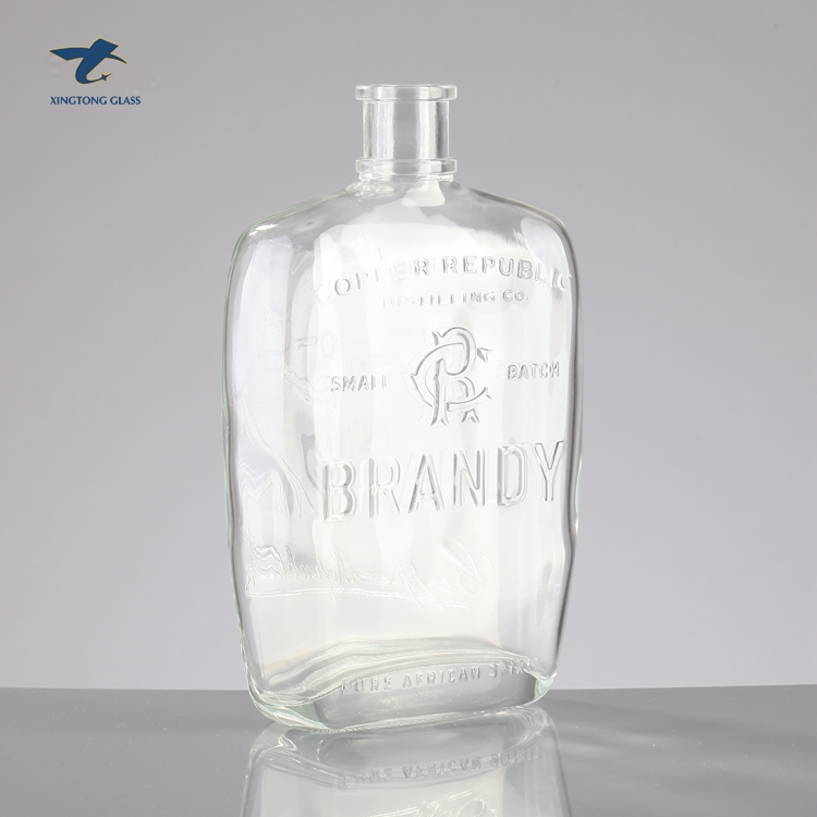 20 Oz Best Selling Top Grade Glass Bottle Rum With Wooden Cork