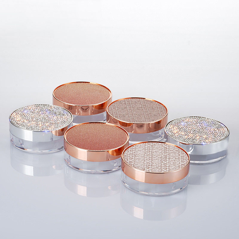 20 g 10 g Empty flip lid ELASTIC MESH loose powder container loose powder jar with sifter puff mirror