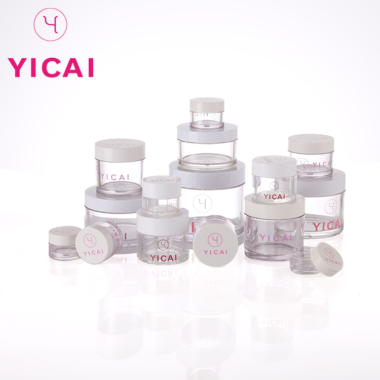 20 g new type cheap hot sale cylindrical shape petg plastic cosmetic packaging jars and sets
