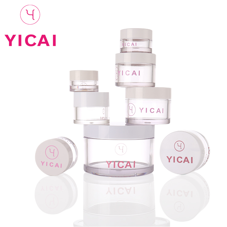 20 g new type cheap hot sale cylindrical shape petg plastic cosmetic packaging jars and sets