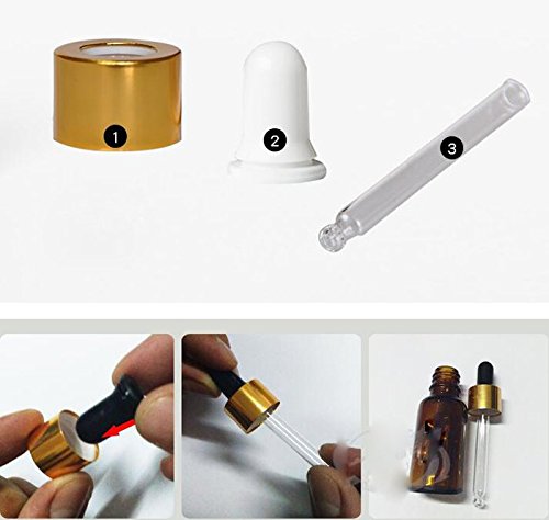 20 ml Clear Frosted Amber Essential Oil Glass Dropper Bottle In Flat Shoulder