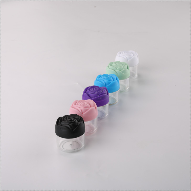 20 ml clear plastic cosmetic jars 20g eye cream plastic empty face cream rose flower cosmetic jar