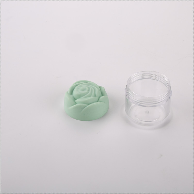20 ml clear plastic cosmetic jars 20g eye cream plastic empty face cream rose flower cosmetic jar