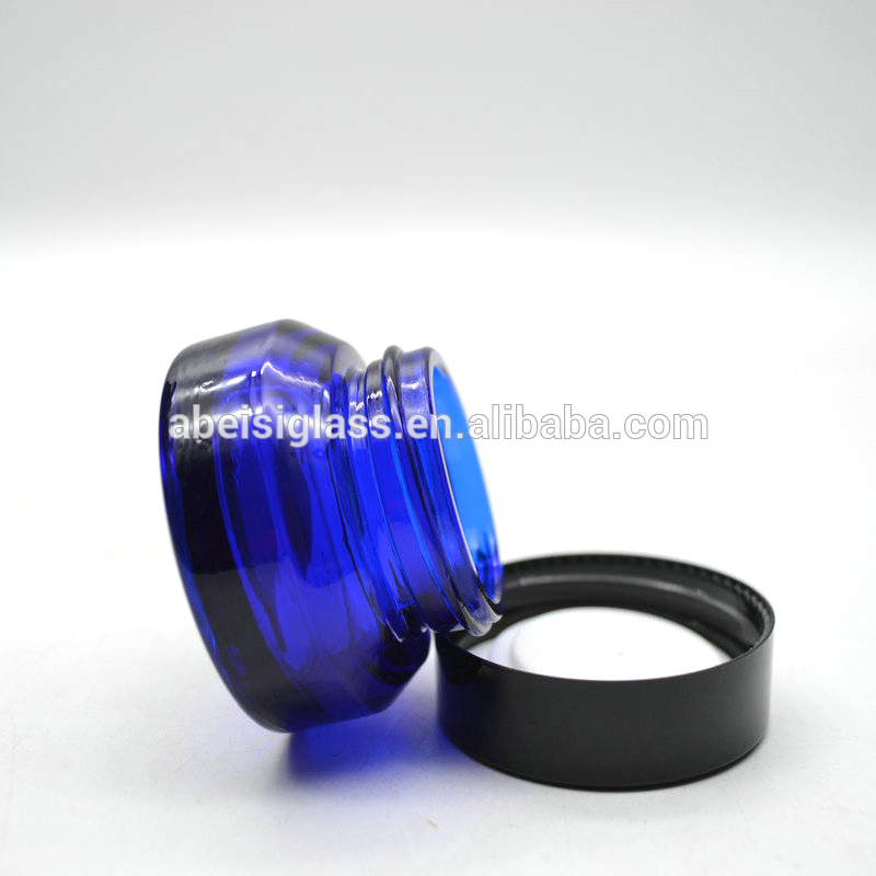 20 ml glass body cream jar COSMETIC BODY CREAM JAR Cobalt blue body glass cream jar