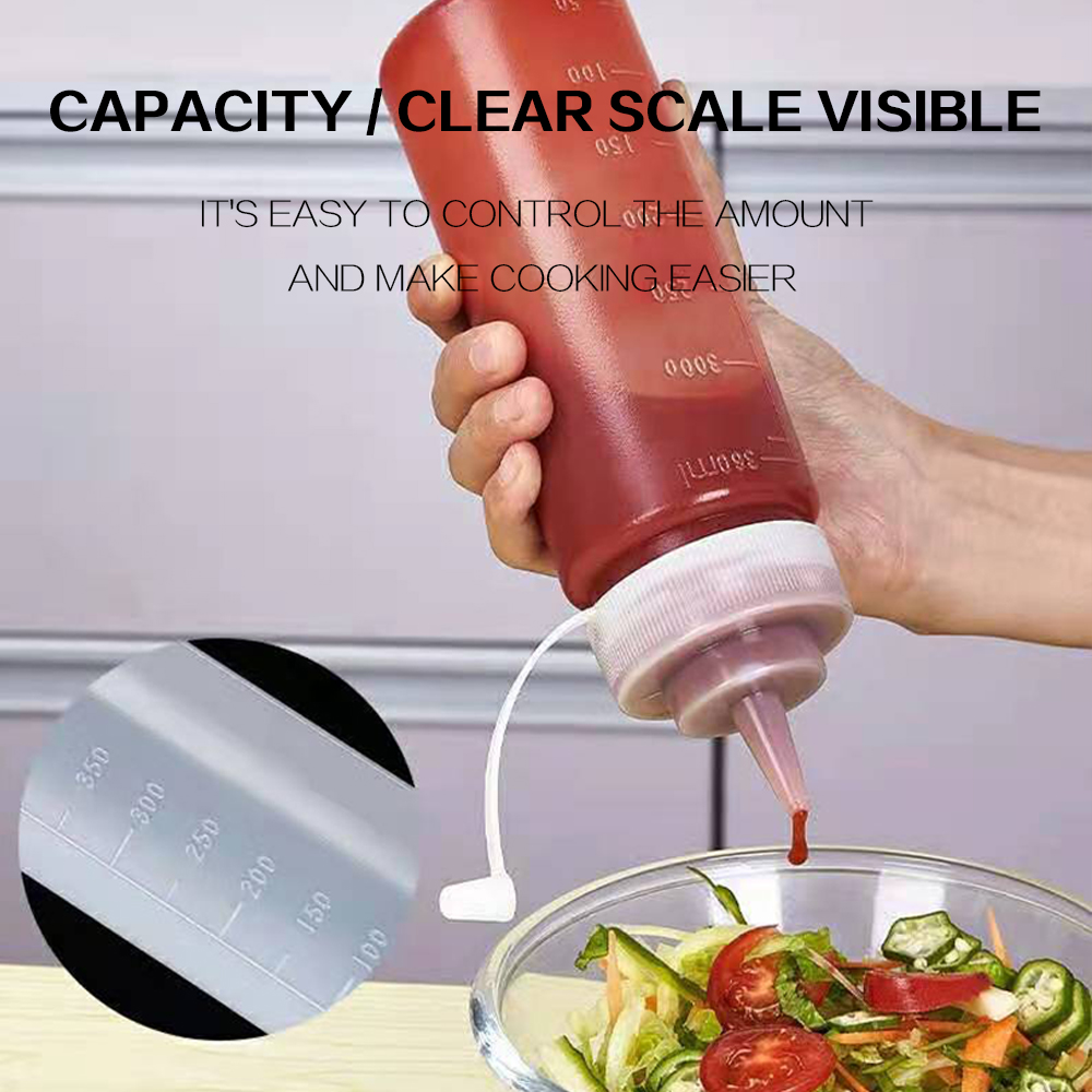 200-500ml squeeze bottle with nozzle, plastic squeeze sauce bottle