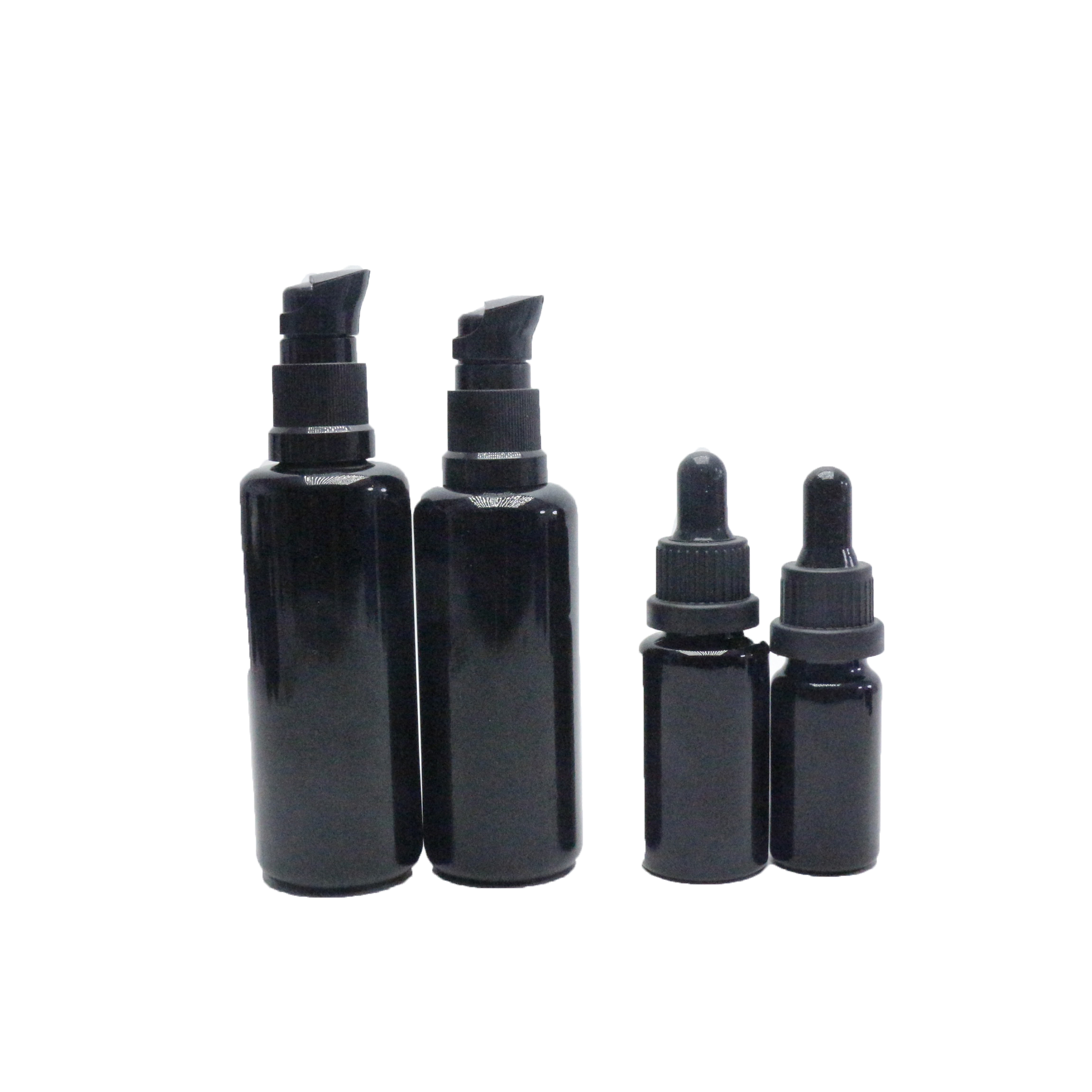 200 Ml (6.8 fl oz) Black Ultraviolet Glass Soap Dispenser Bottle Dark Violet pump bottles DV238E
