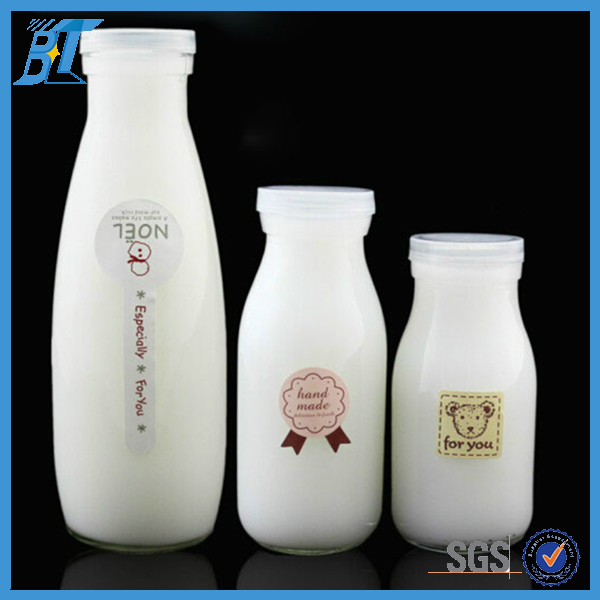 200 ml 250ml 500ml plastic bottles cap and glass milk bottles wholesale