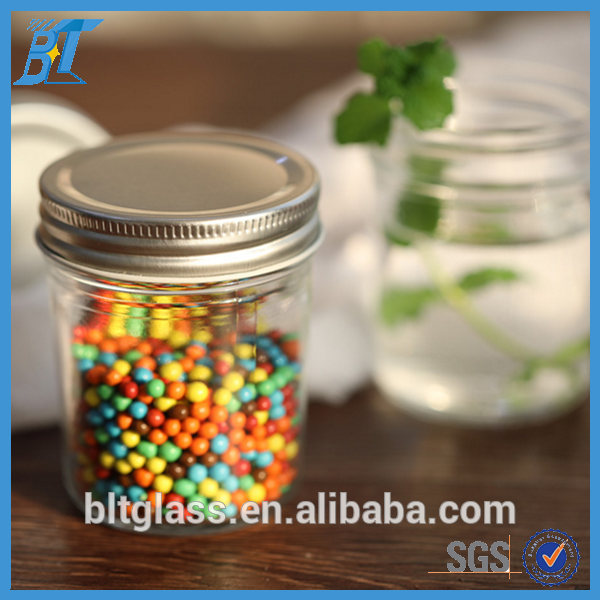 200 ml 8oz slender glass mason jars short candle jar recyclable