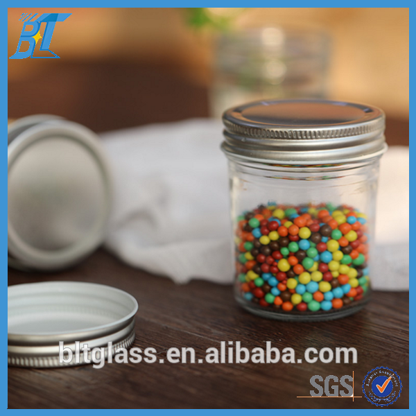 200 ml 8oz slender glass mason jars short candle jar recyclable