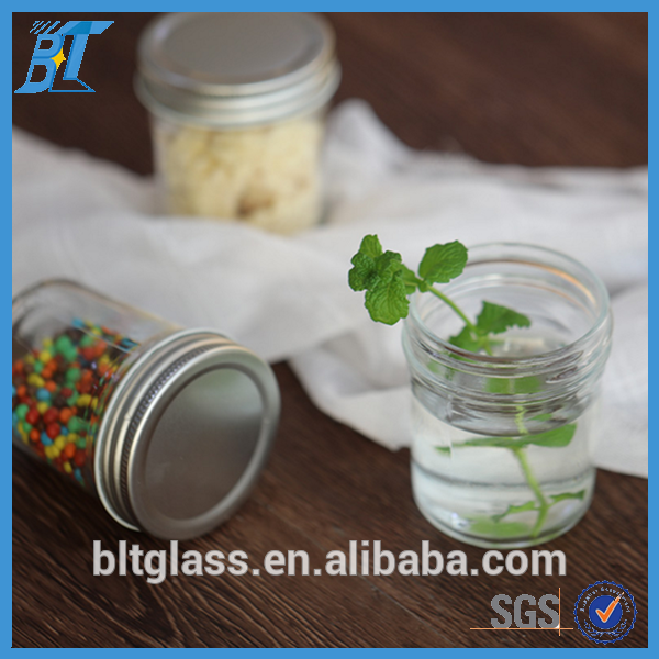 200 ml 8oz slender glass mason jars short candle jar recyclable